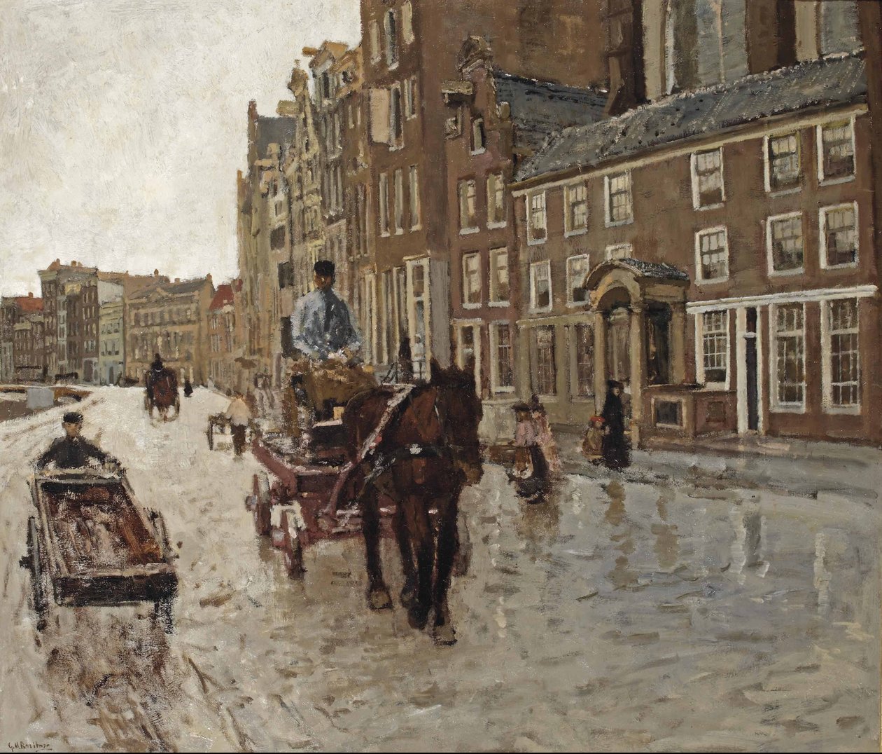 Rokin mit der Nieuwezijdskapel, Amsterdam von George Hendrik Breitner