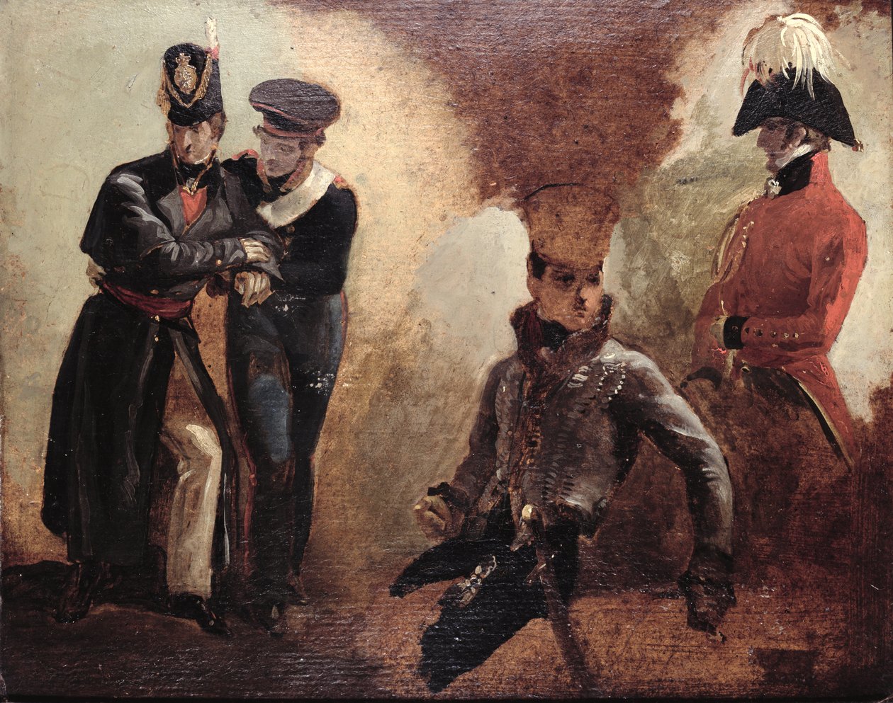 Studien eines Offiziers der Coldstream Guards und Militärporträts, 1815 von George Jones