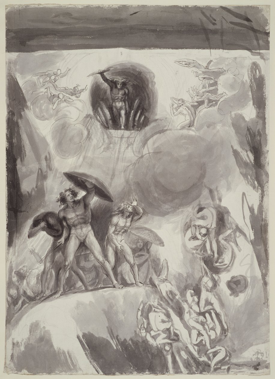 Sturz der rebellischen Engel, 1790 von George Romney