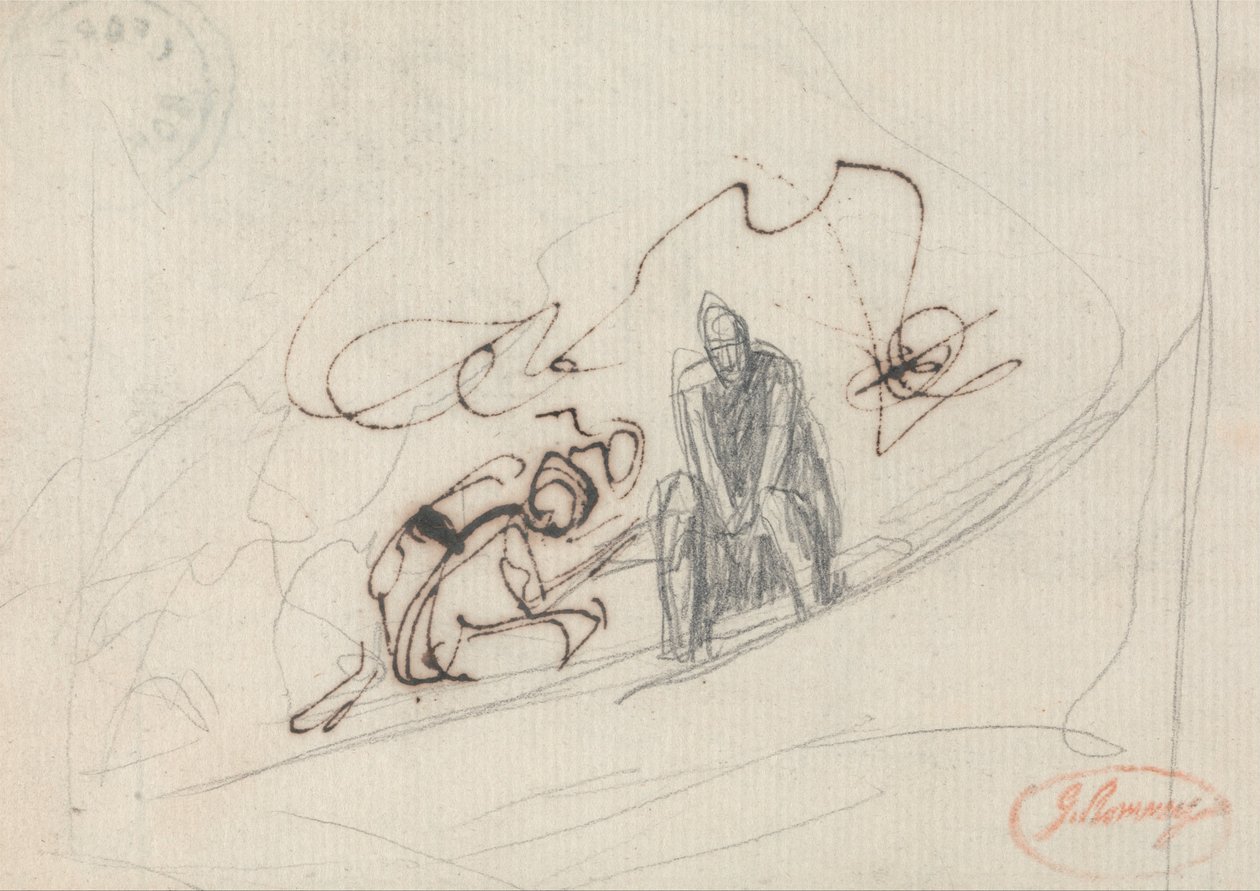 Zwei sitzende Figuren von George Romney