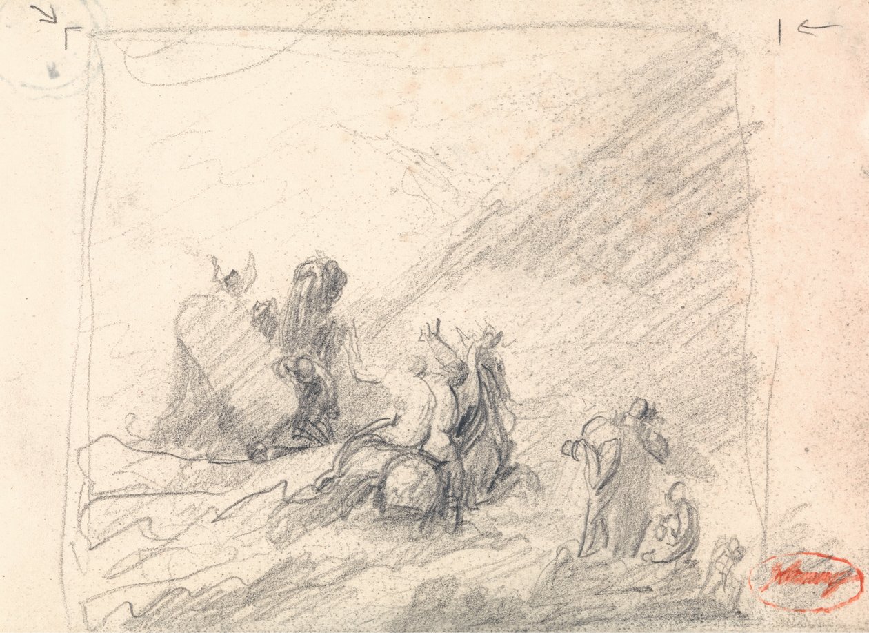 Wolgemuth rettet die Schiffbrüchigen am Kap der Guten Hoffnung von George Romney