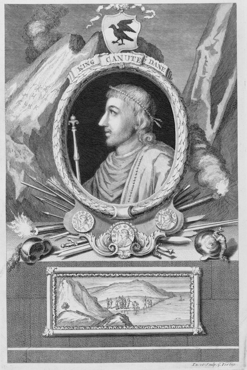 Knut der Große, König von England, Dänemark und Norwegen von George Vertue