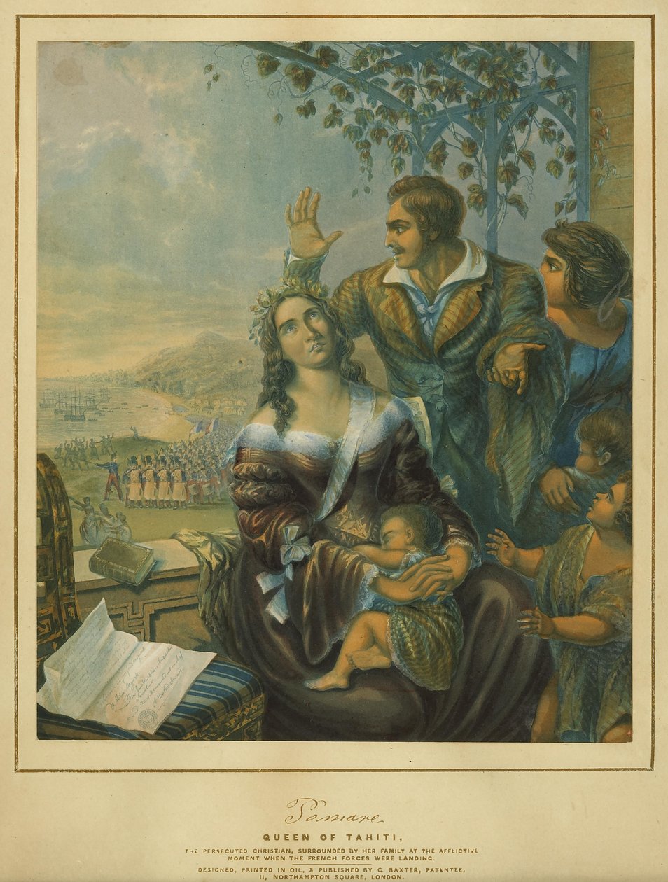 Pomare, Königin von Tahiti von George Baxter