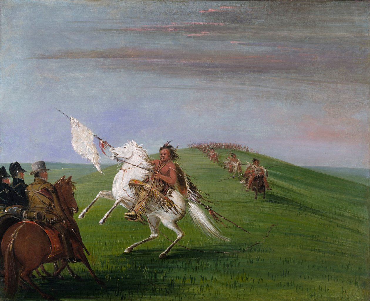 Comanche trifft die Dragoner von George Catlin