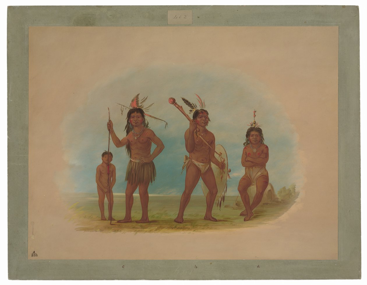 Vier Arawak-Indianer von George Catlin