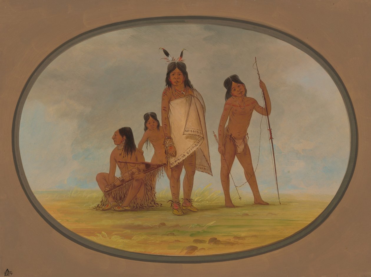 Vier Flathead-Indianer von George Catlin