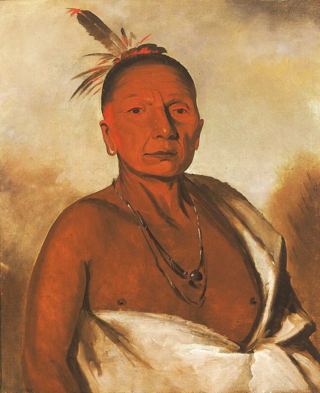 Kid-á-day, ein angesehener Krieger von George Catlin