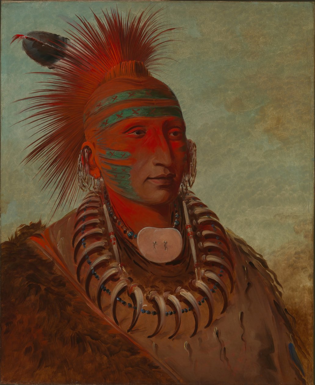 No-ho-mun-ya, Einer, der keine Aufmerksamkeit schenkt von George Catlin