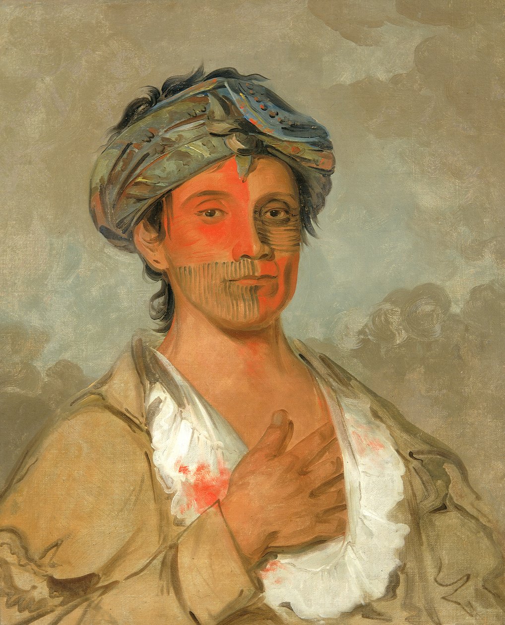 Pah-te-cóo-saw, Gerader Mann, halb zivilisiert, 1830 von George Catlin