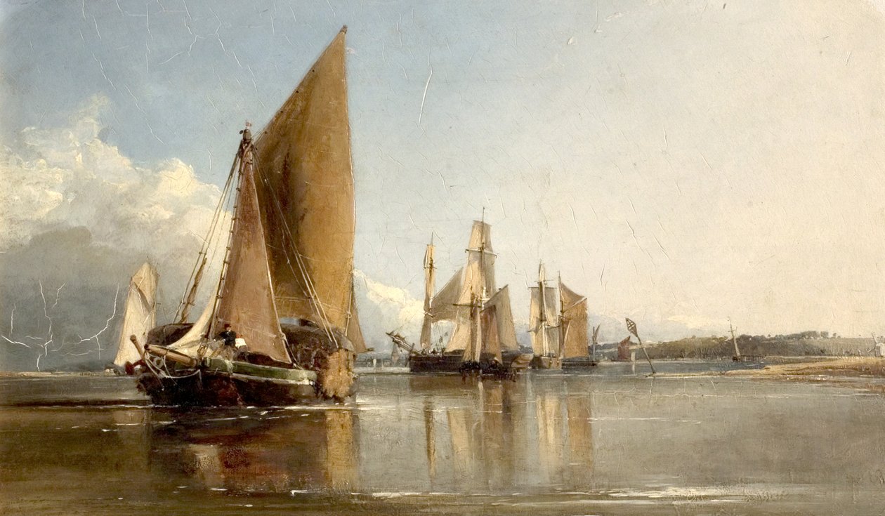 Boote fahren in die Medway ein von George Chambers