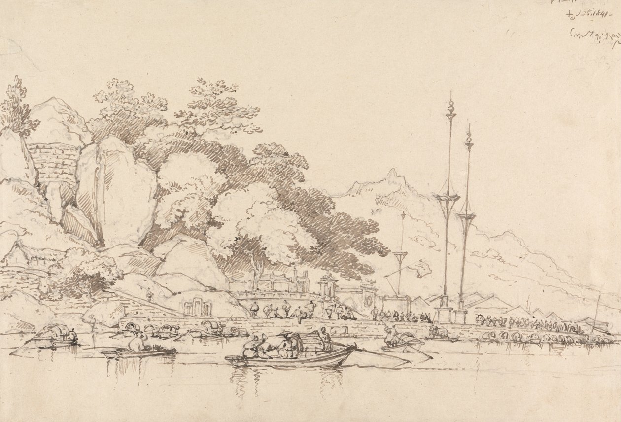 Lap House, Innerer Hafen, Macao von George Chinnery