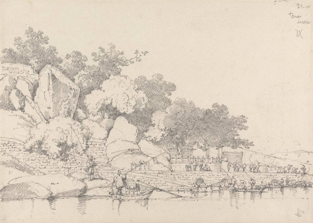 Lap House, Innerer Hafen, Macau von George Chinnery