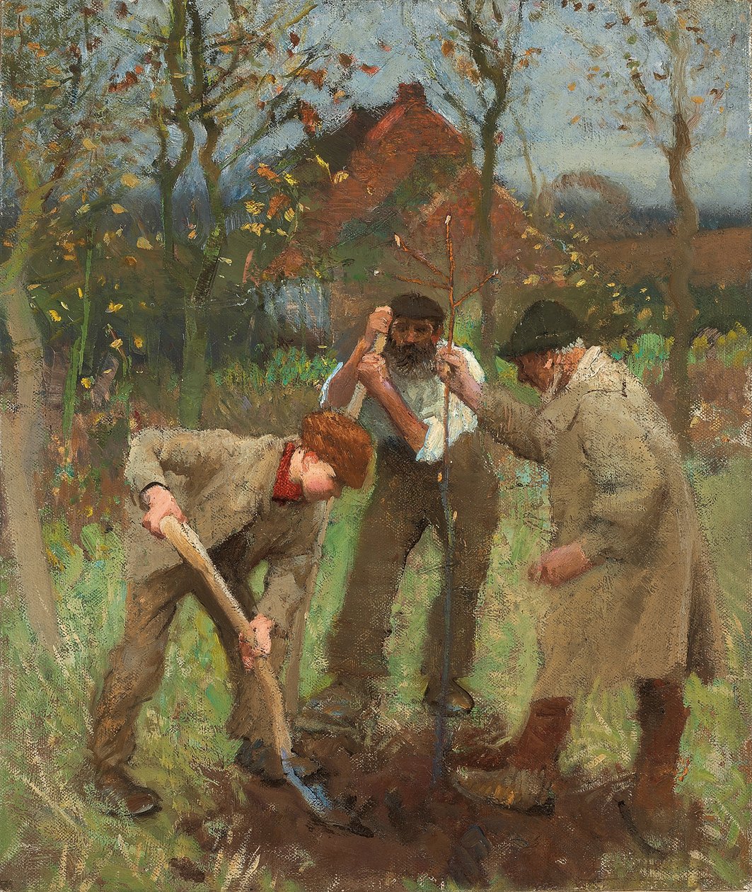 Einen Baum pflanzen von George Clausen