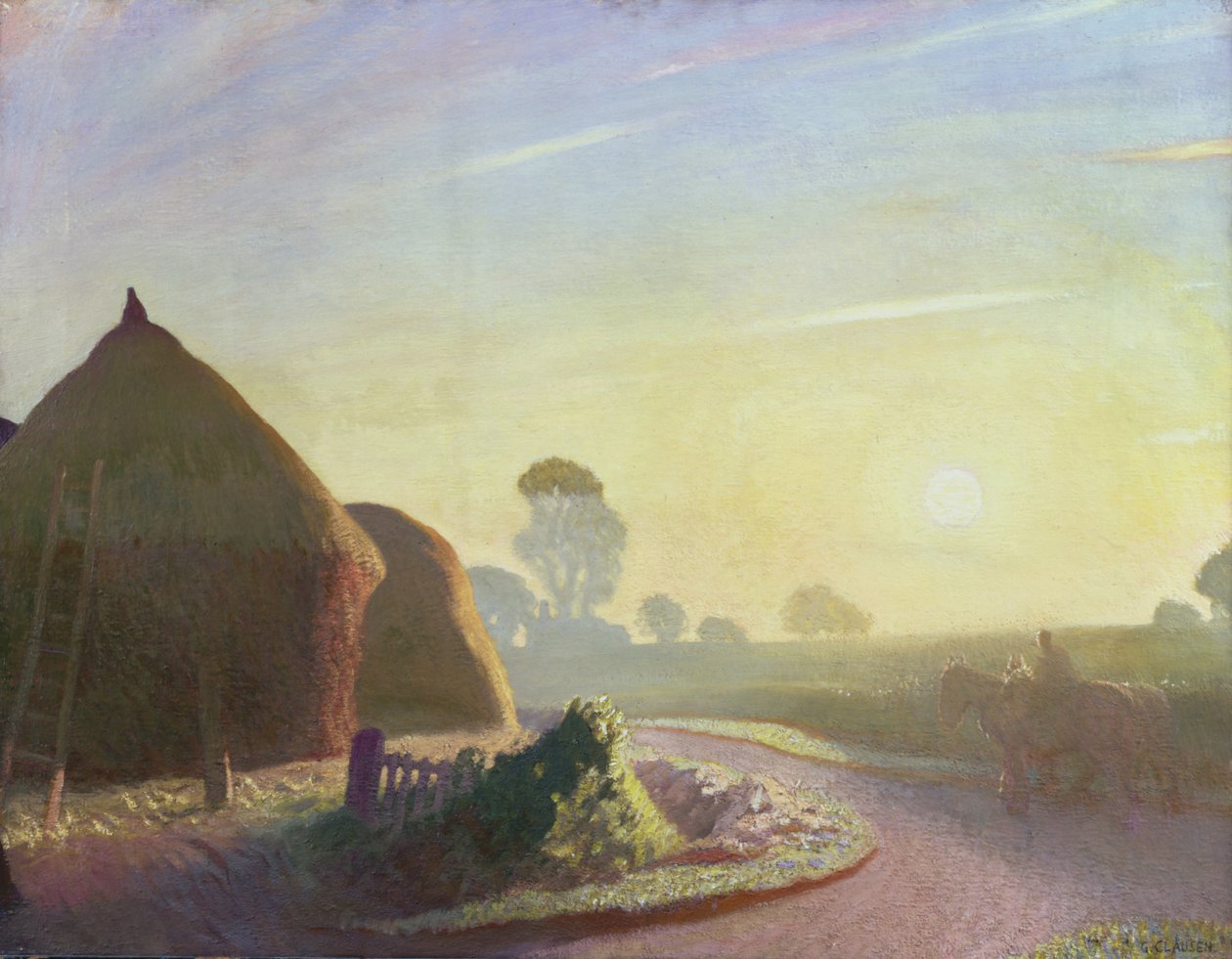 Sonnenaufgang im September von George Clausen