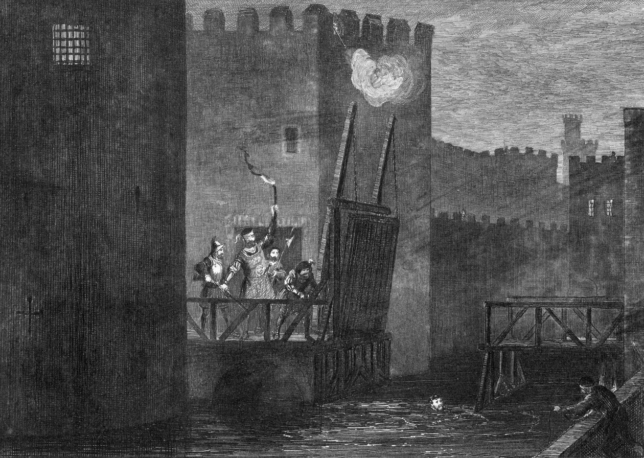 Courtenays Flucht aus dem Tower, 1840 von George Cruikshank