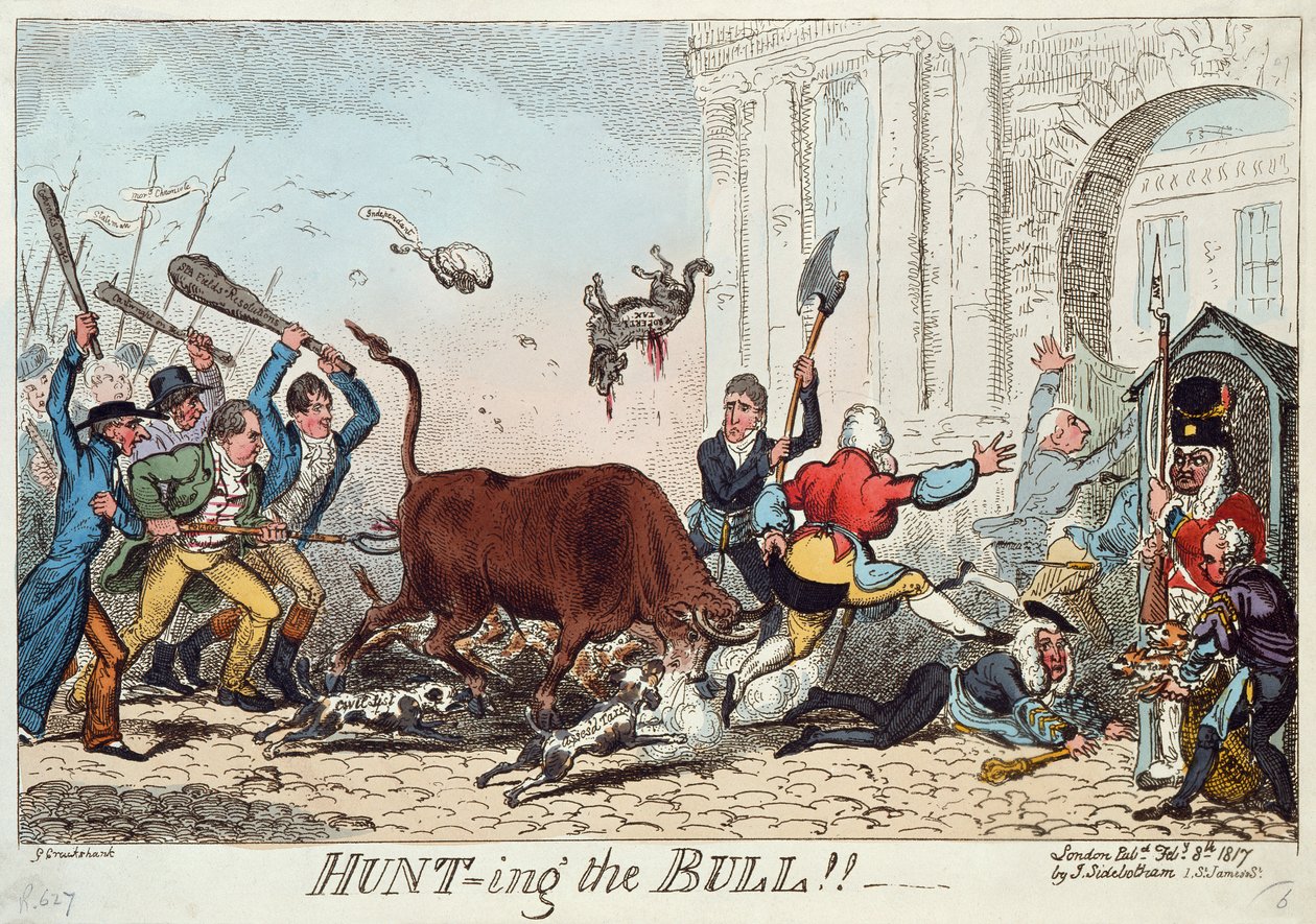 Stierjagd von George Cruikshank