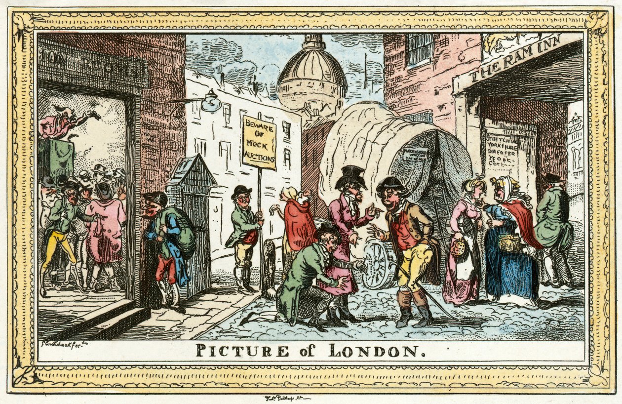 Bild von London, 1820 von George Cruikshank