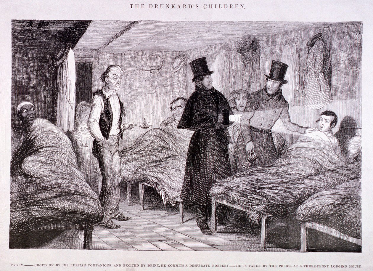 Die Kinder des Betrunkenen von George Cruikshank