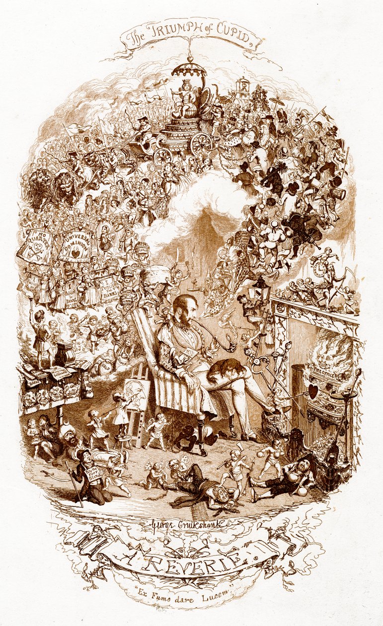 Der Triumph des Amor, 19. Jahrhundert von George Cruikshank
