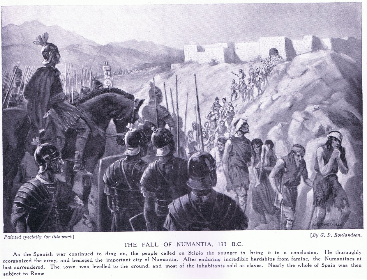 Der Fall von Numantia 133 v. Chr. von George Derville Rowlandson