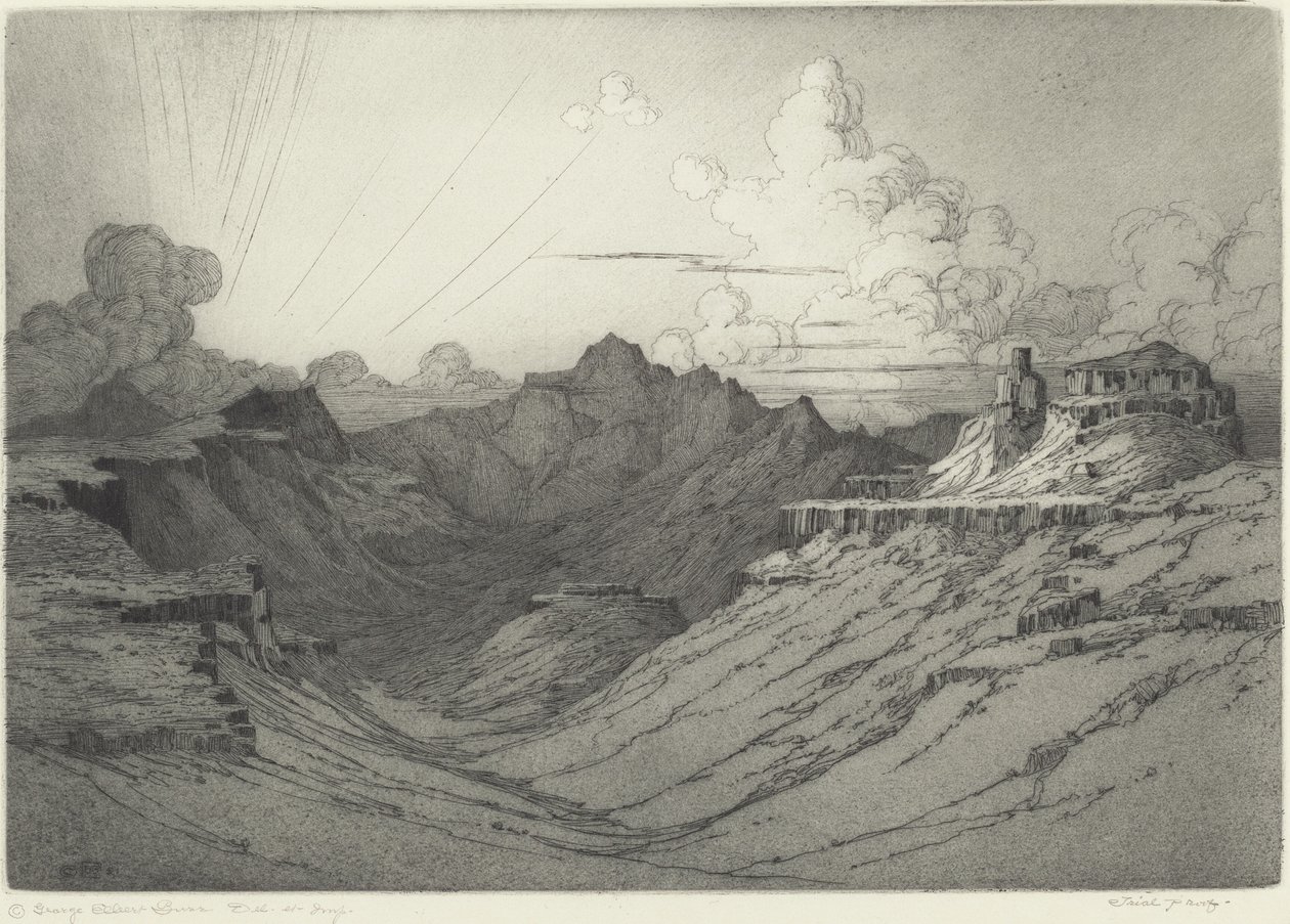 Wüstensonnenuntergang von George Elbert Burr