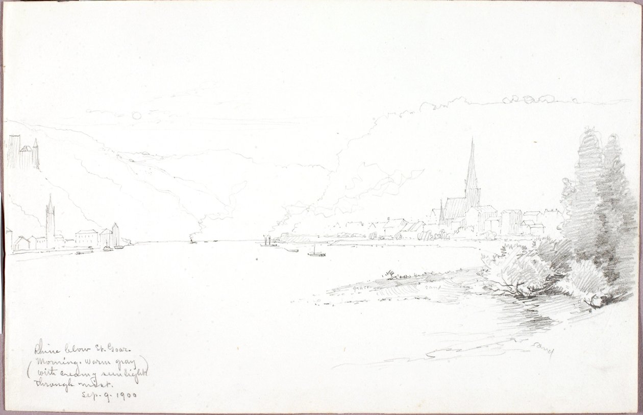 Rhein unterhalb von St. Goar von George Elbert Burr