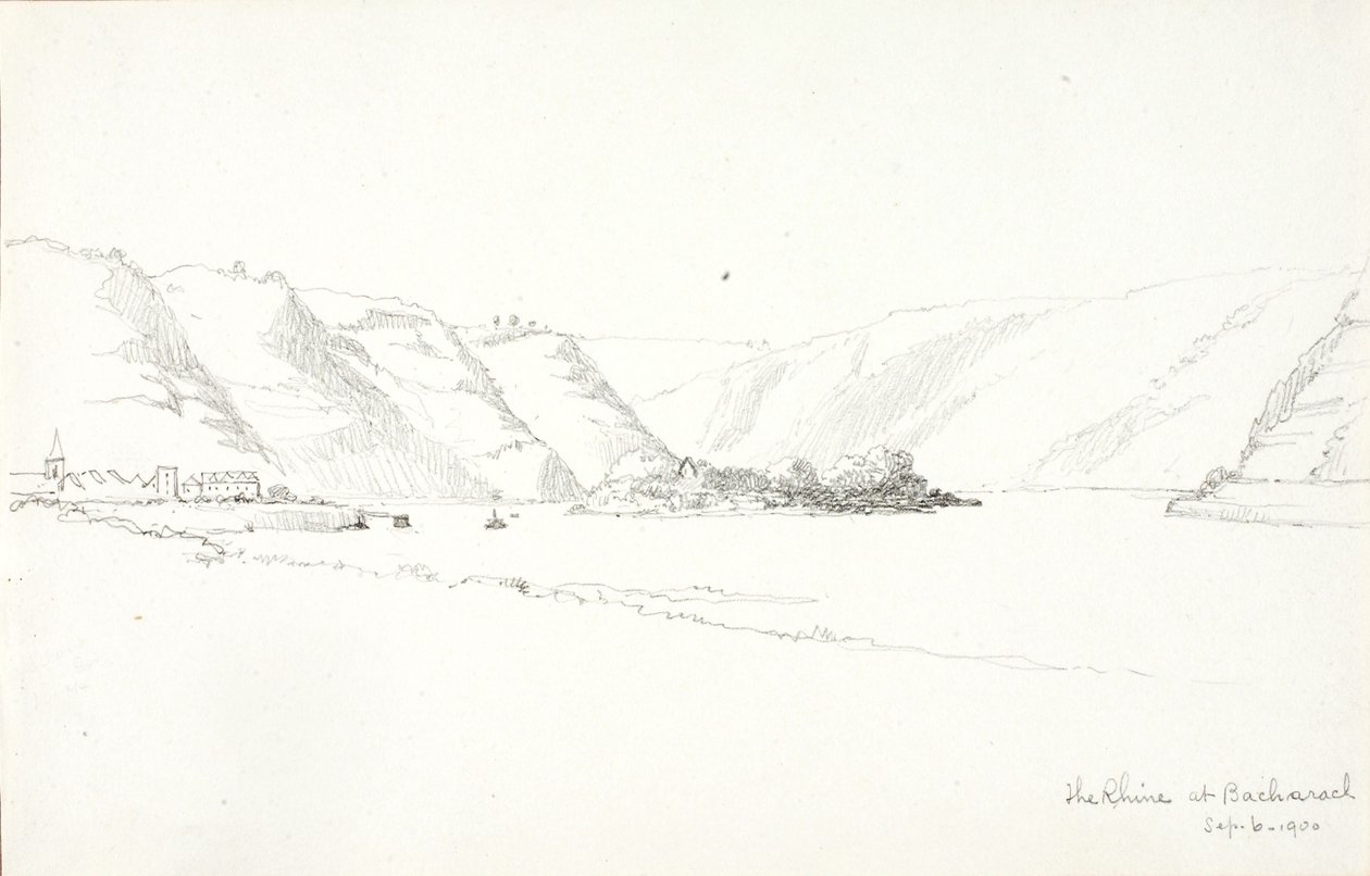 Der Rhein bei Bacharach von George Elbert Burr