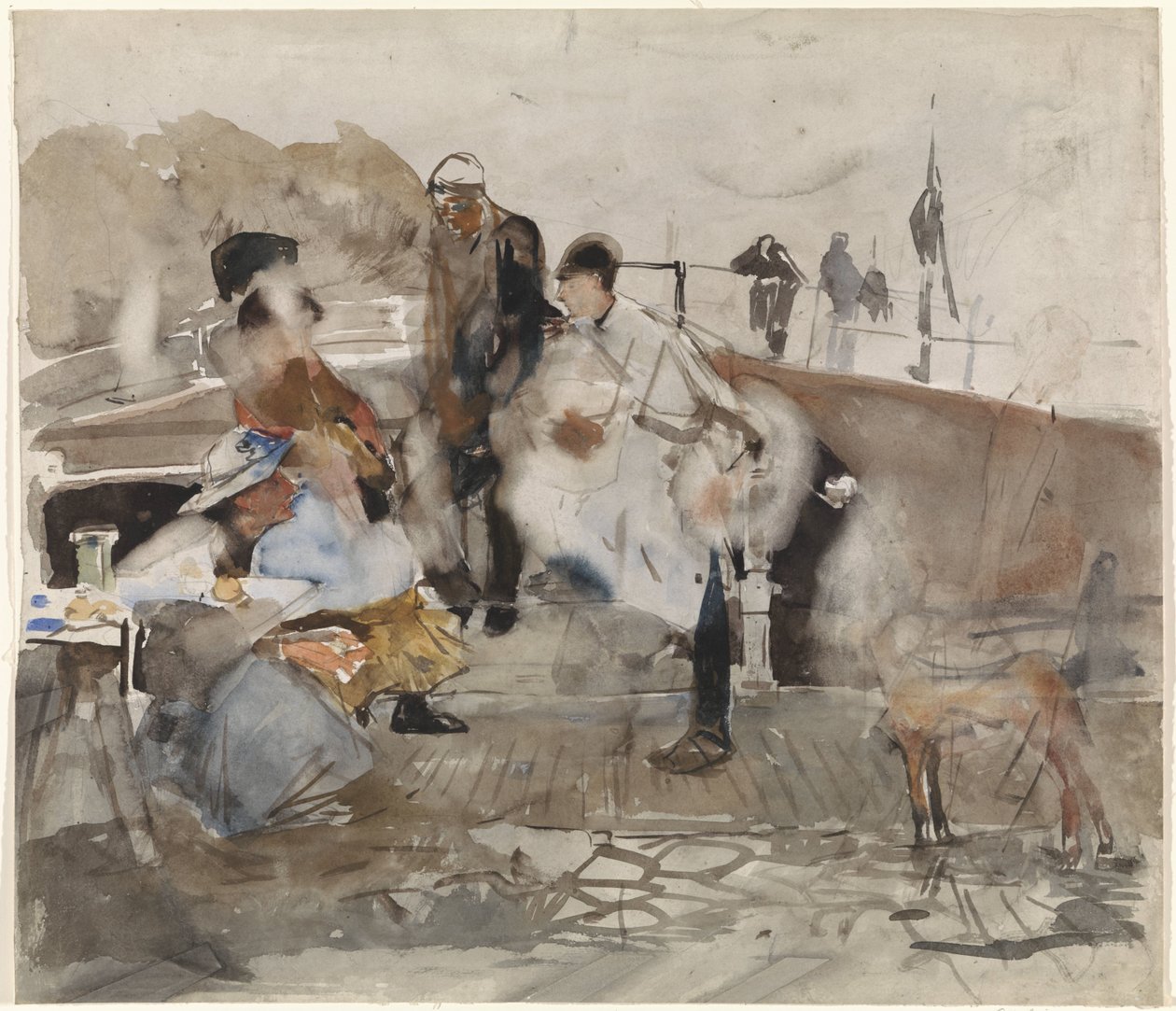 Gesellschaft auf einem Boot von George Hendrik Breitner