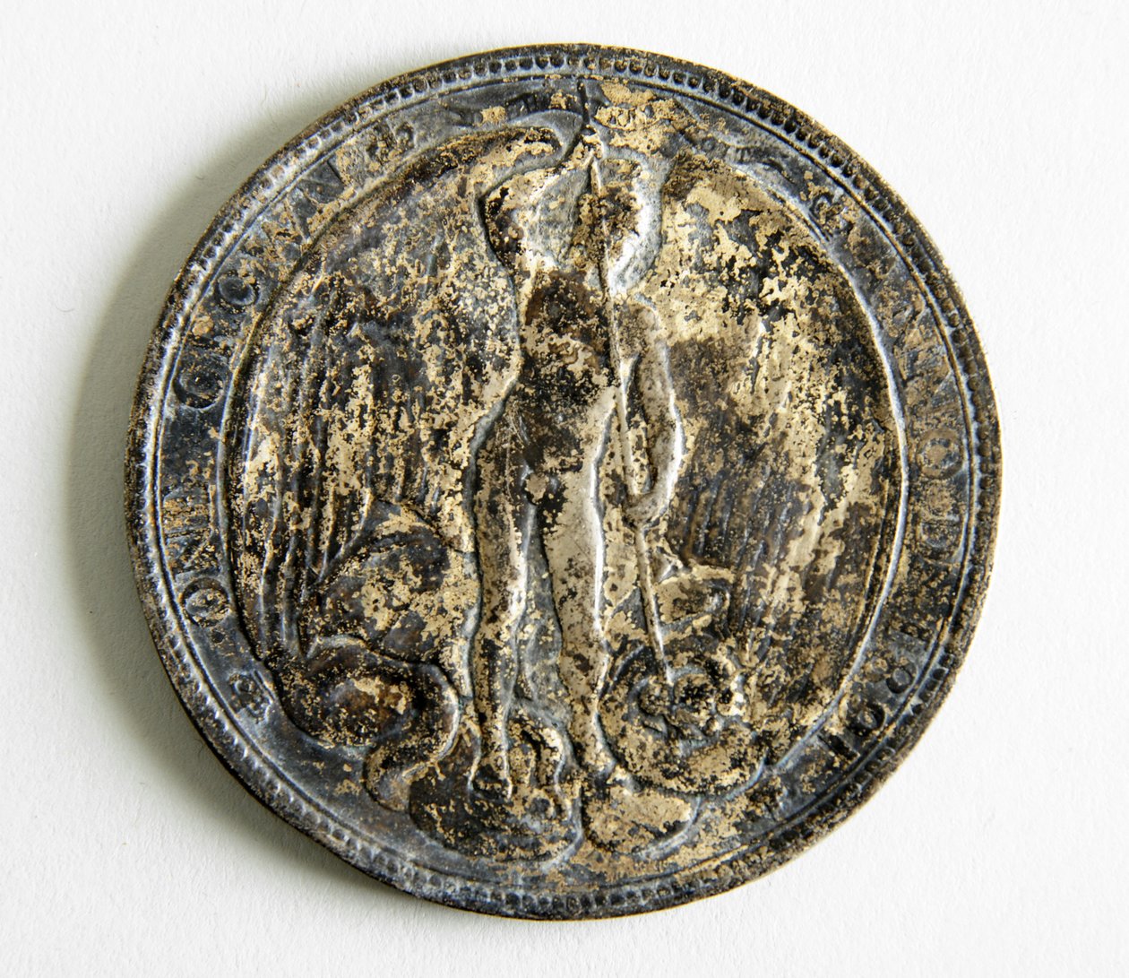 Figur, die eine Schlange tötet, eine Krone von George James Frampton