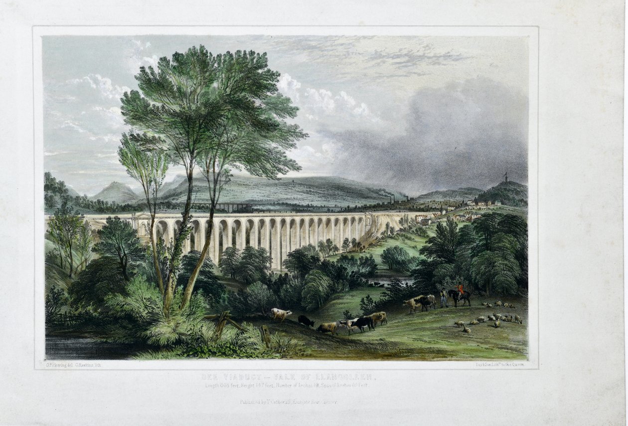 Dee-Viadukt - Tal von Llangollen von George Pickering