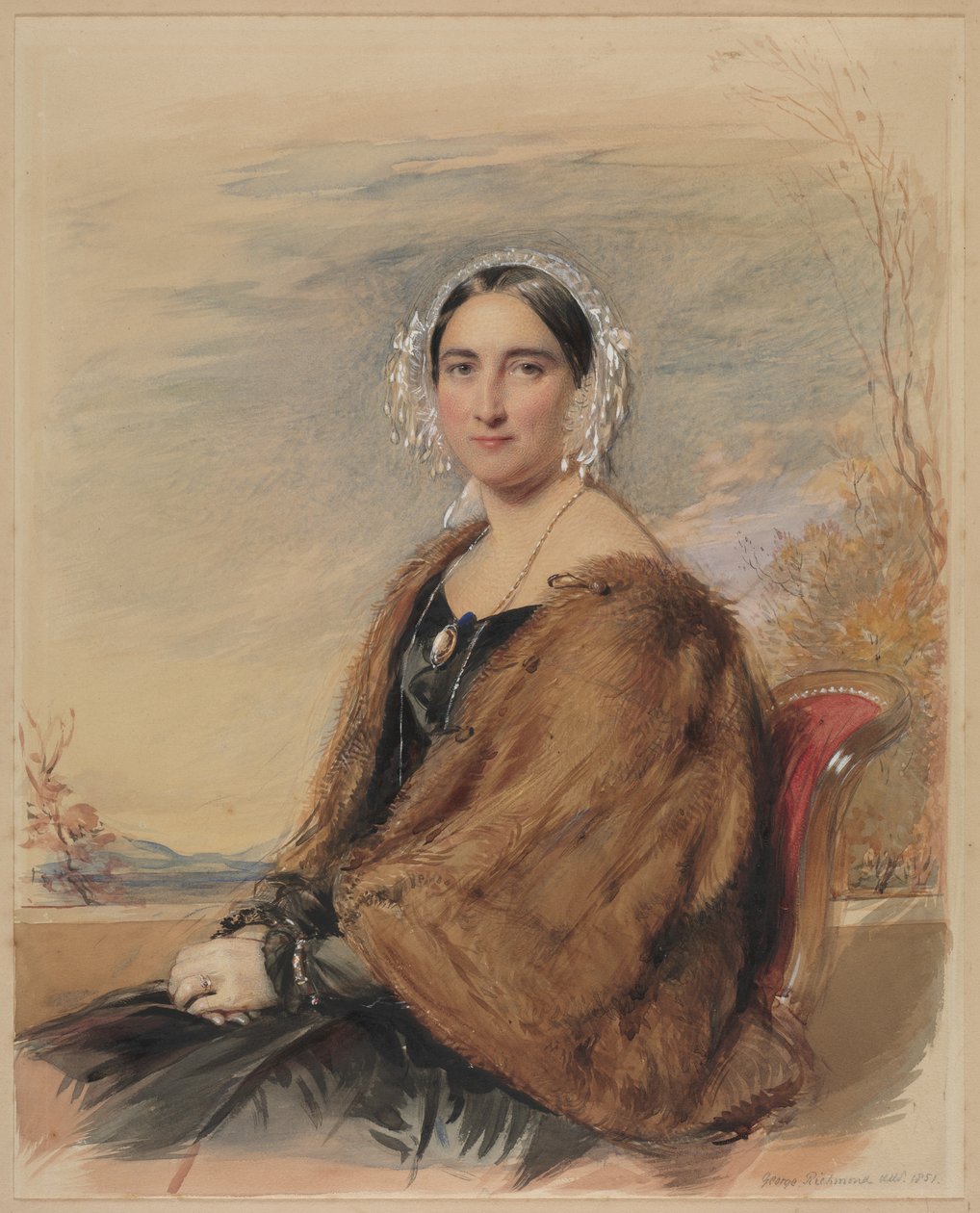 Porträt einer Frau, 1851 von George Richmond