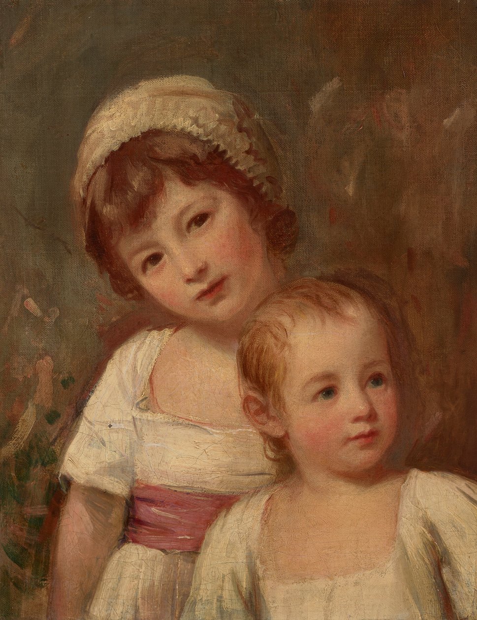Porträt von zwei Kindern, Halbfigur von George Romney