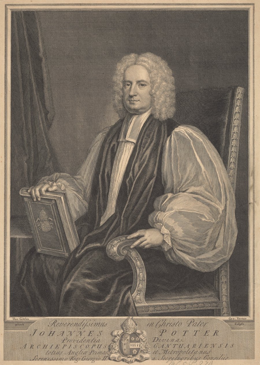 Johannes Potter, Erzbischof von Canterbury von George Vertue