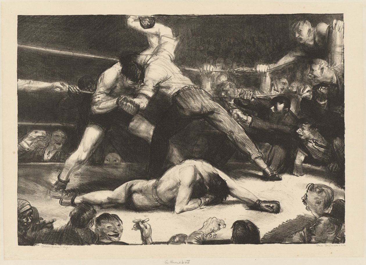 Ein Knockout, 1921 von George Wesley Bellows