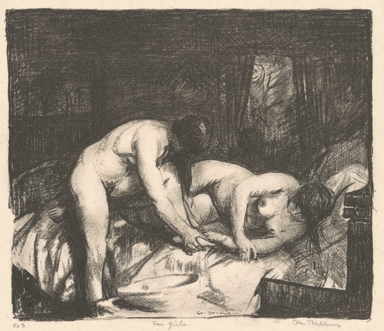Zwei Mädchen, 1917 von George Wesley Bellows