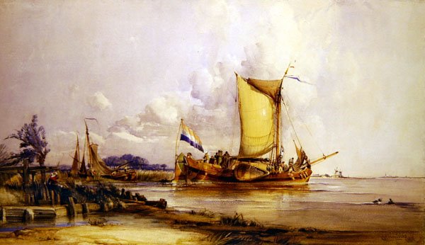 Niederländische Fischerboote von George the Elder Chambers