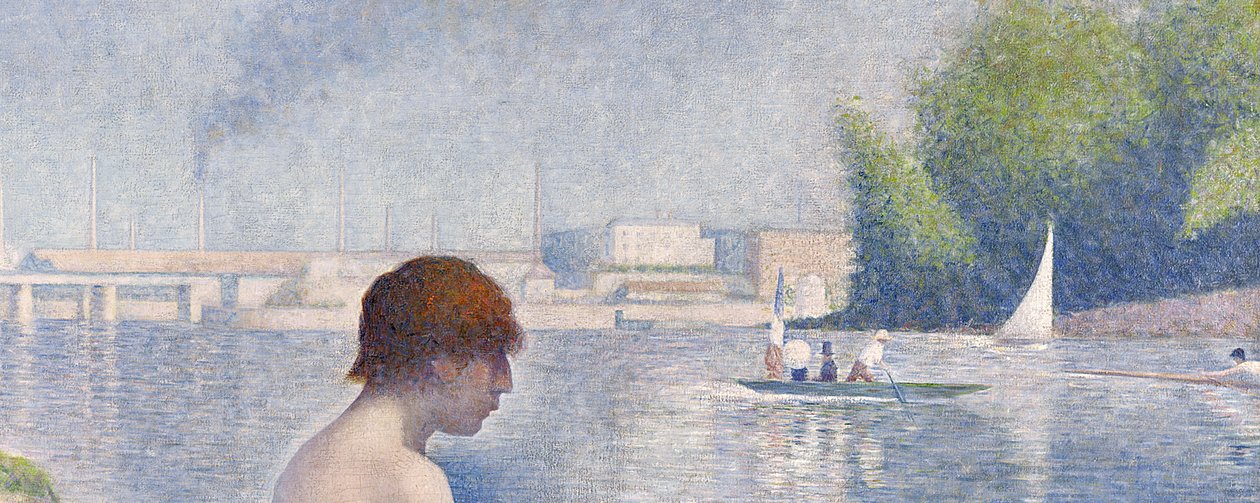 Badende in Asnières, 1884 (Detail) von Georges Seurat