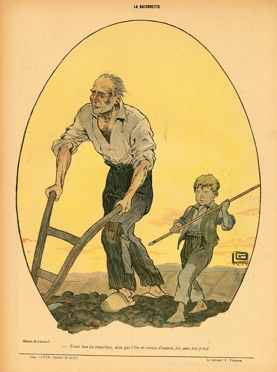 La Baionnette, Satirisch in Farben von Georges Leonnec