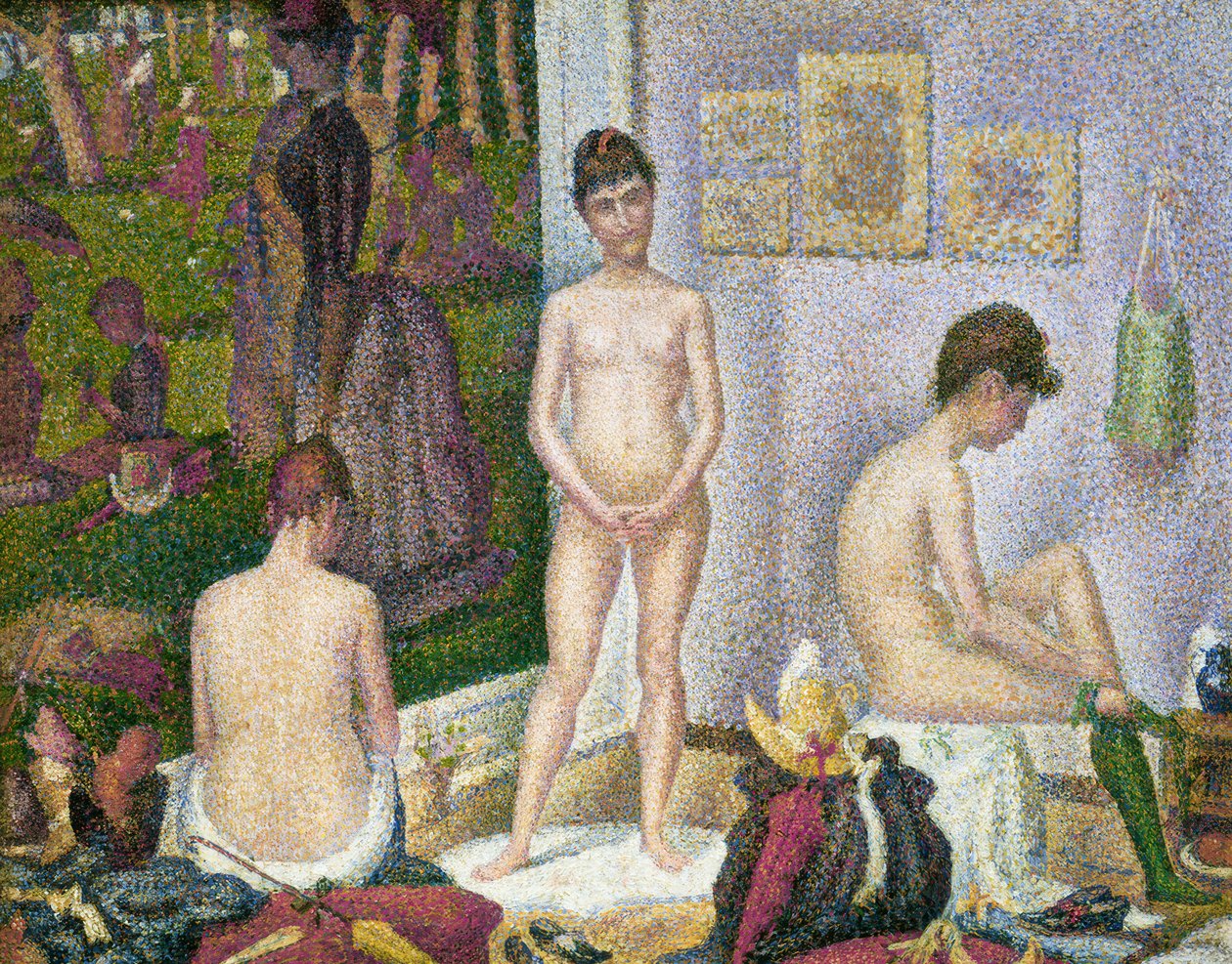 Die Posierenden (kleine Version) von Georges Seurat