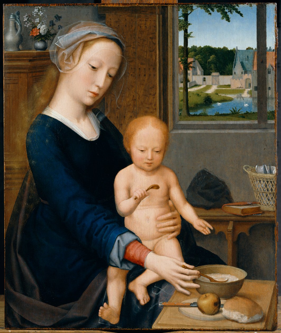 Madonna mit der Milchsuppe von Gerard David