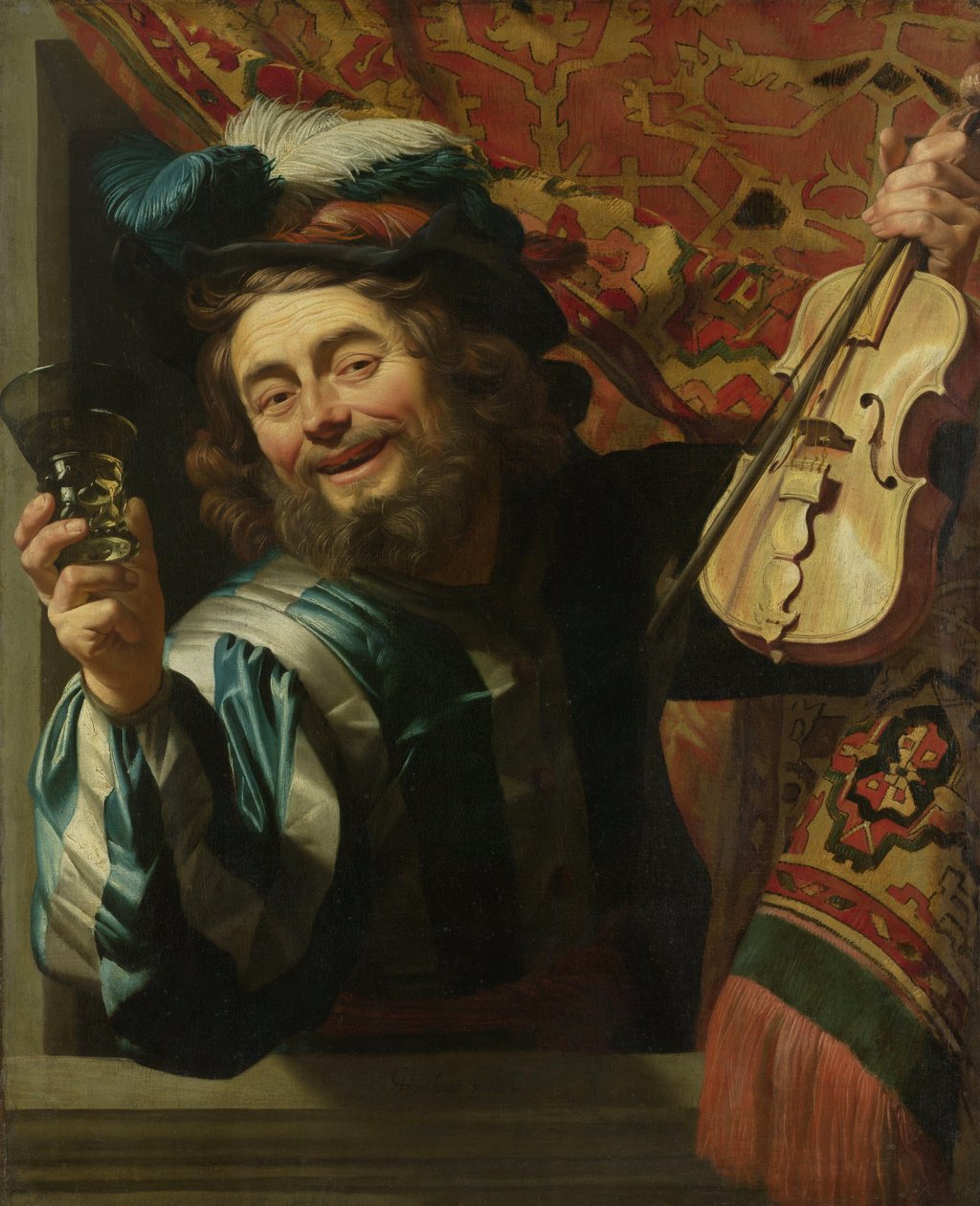 Der fröhliche Geiger von Gerrit van Honthorst
