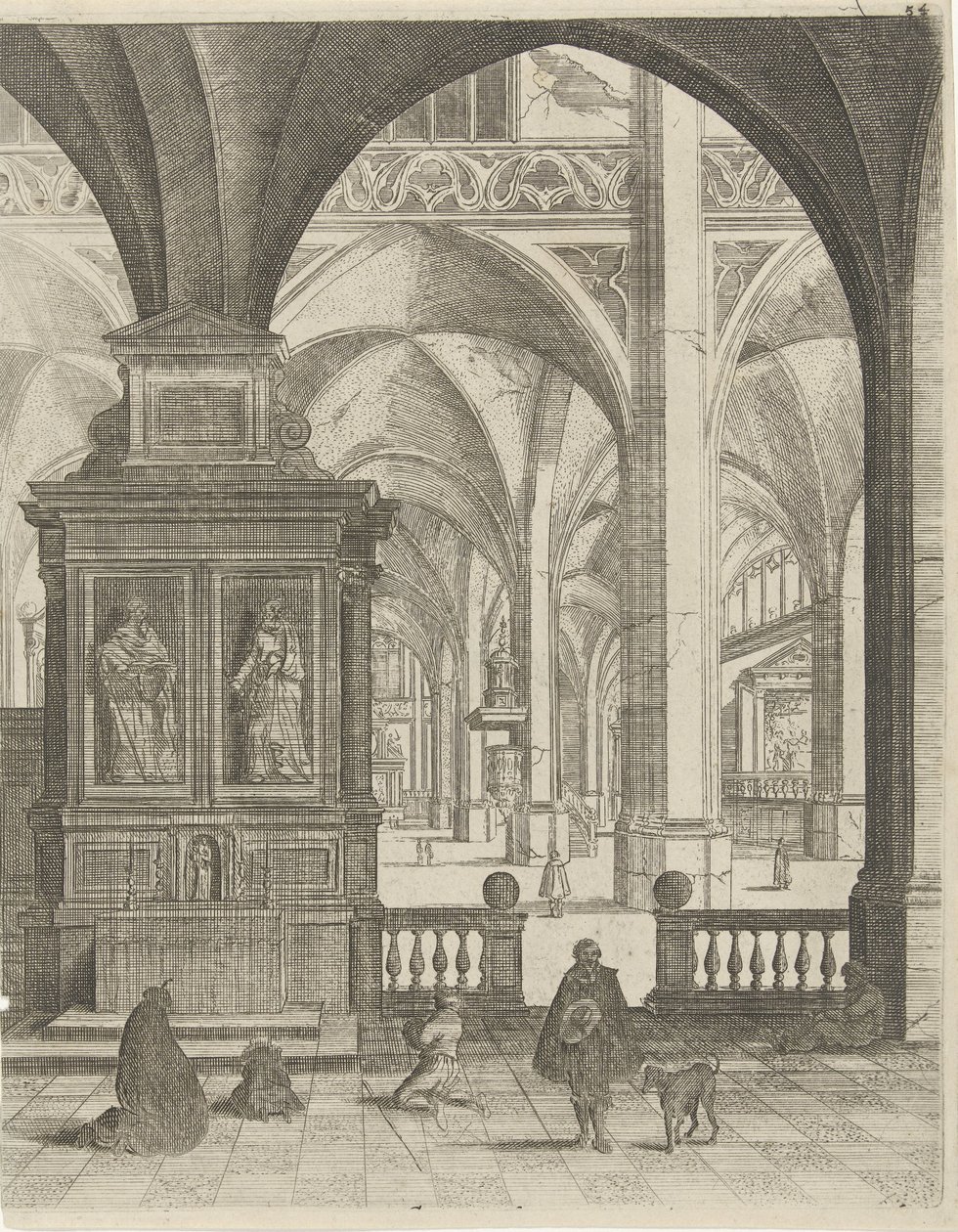 Kircheninterieur von Gerard Houckgeest