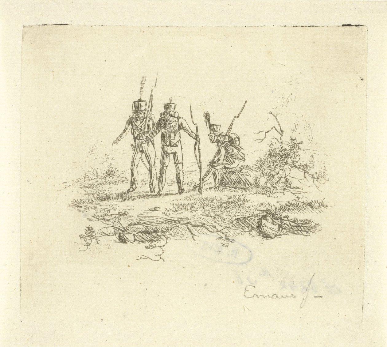 Drei Infanteristen von Gerardus Emaus de Micault