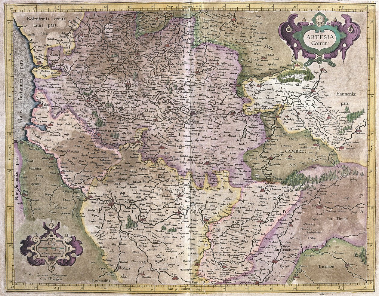 Artois, Frankreich von Gerardus Mercator