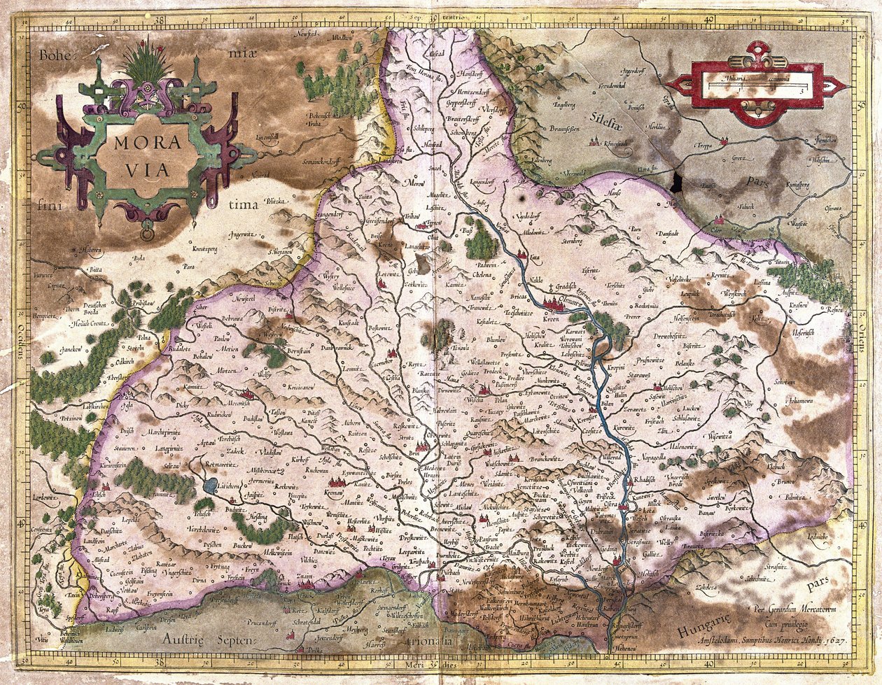 Mähren, Tschechische Republik (Gravur) von Gerardus Mercator