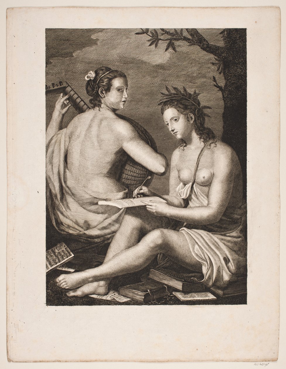 Terpsichore und Kalliope von Gerhard Ludvig Lahde
