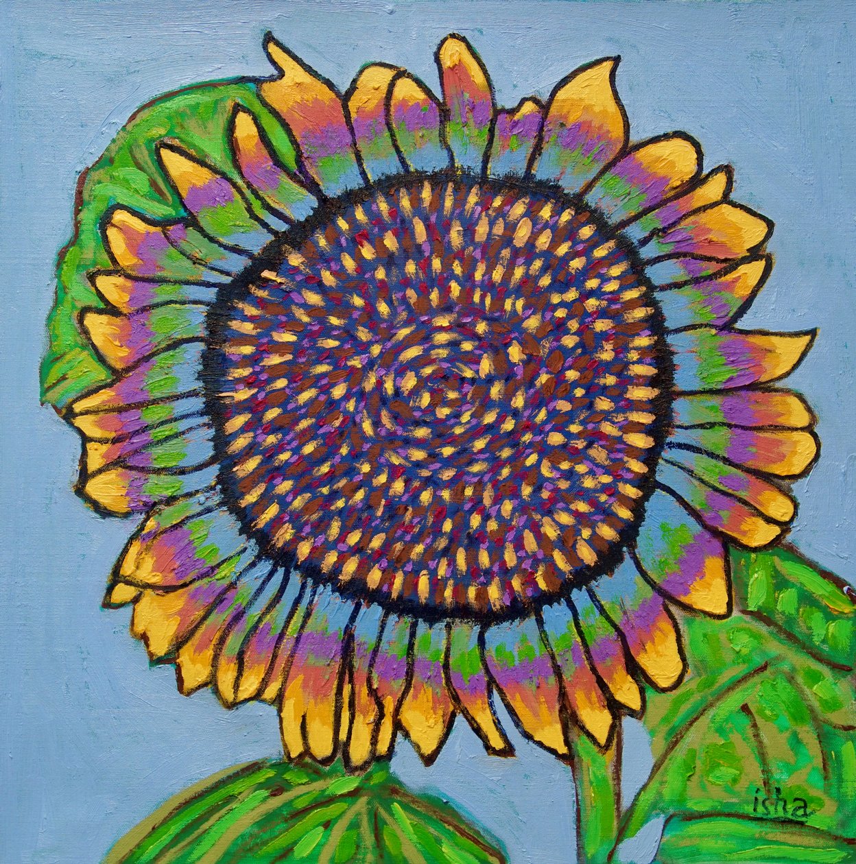 Freudige Sonnenblume II, 2024 von Gerhardt Isringhaus