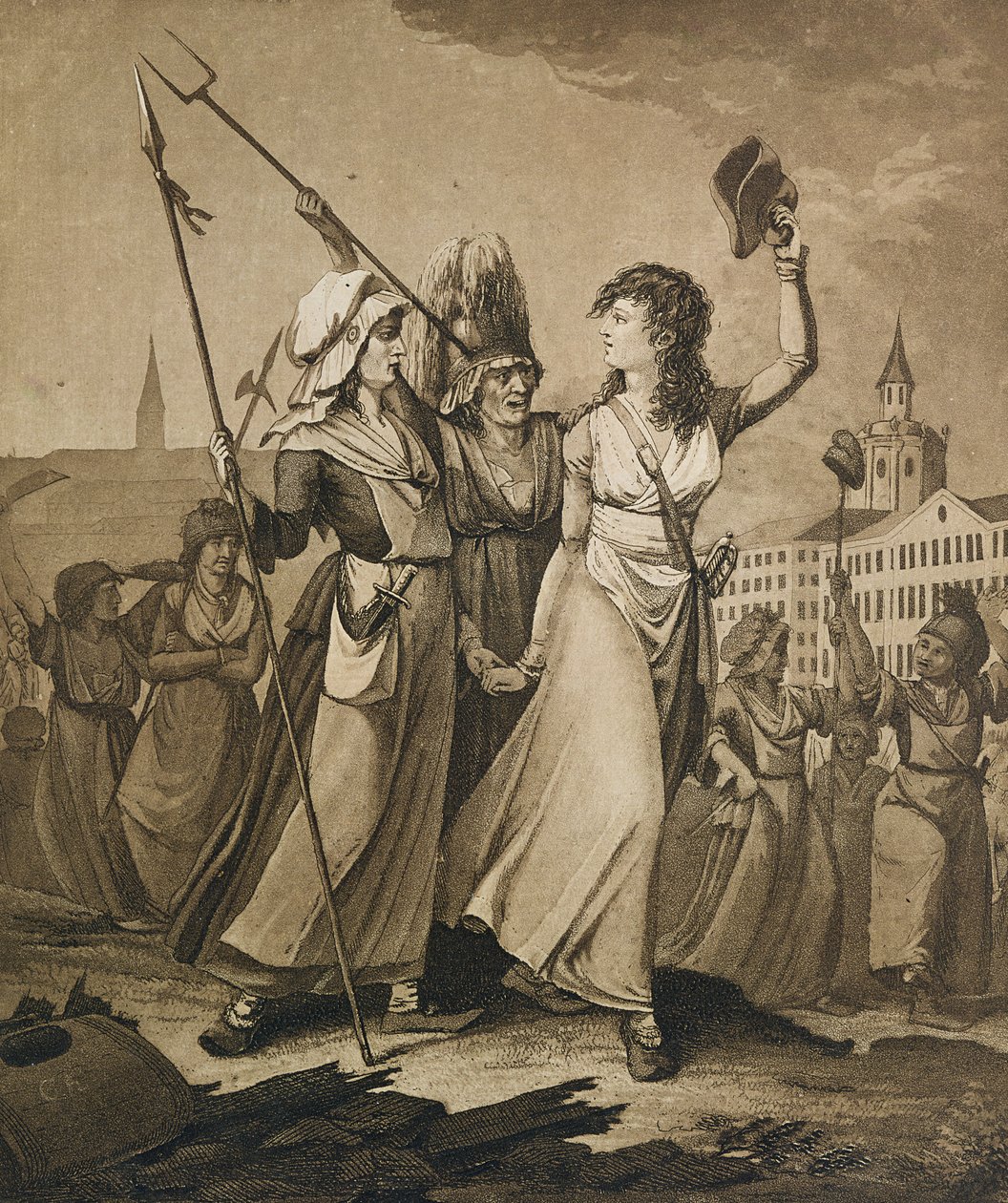 Fischweiber von Paris, Oktober 1789 von German School