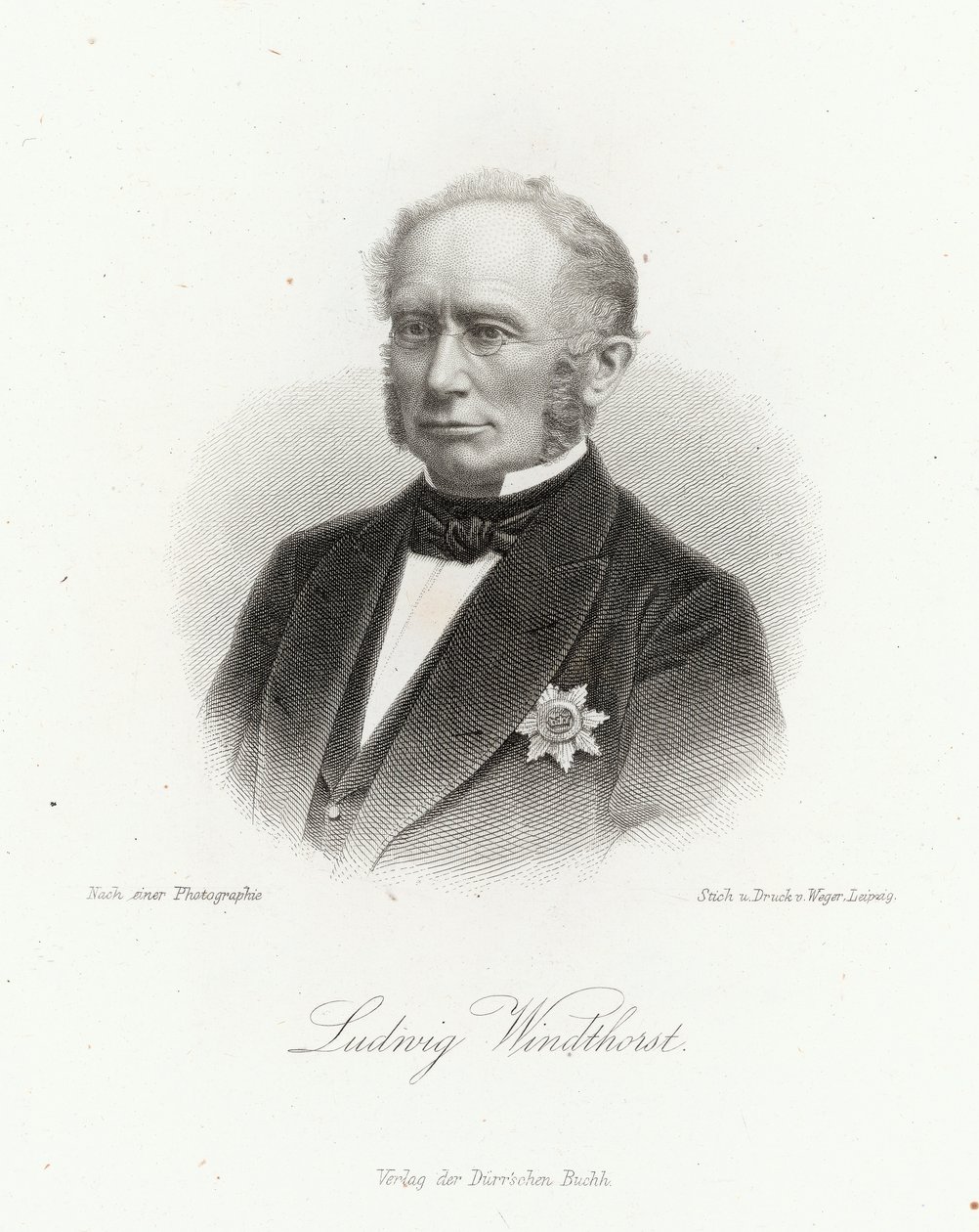Ludwig Windthorst (1812-91) in der 