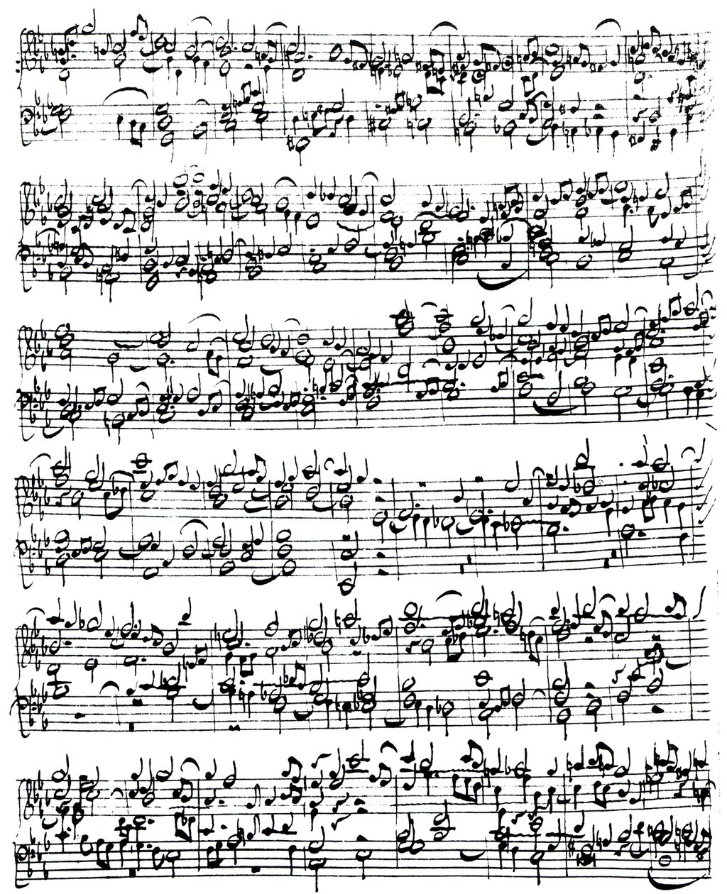 Musikpartitur von Johann Sebastian Bach (1685-1750) von German School